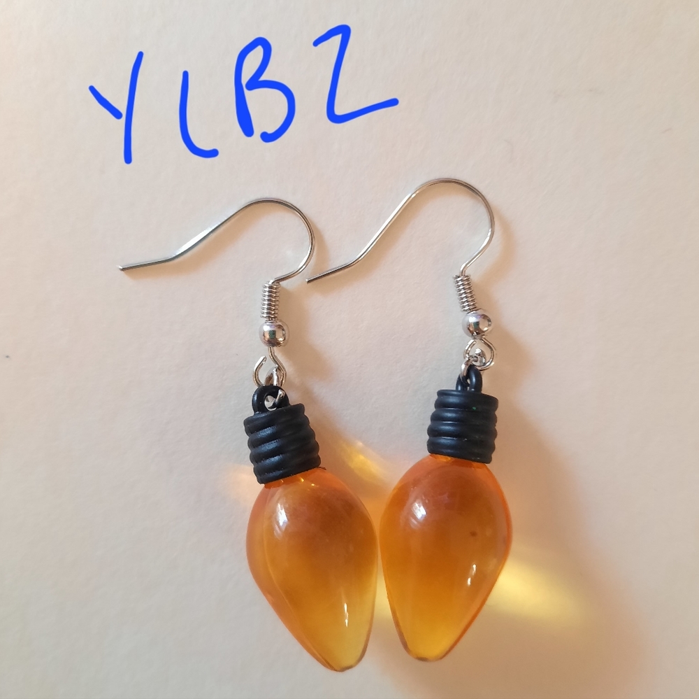 Yellow Smooth Light Bulb Earring